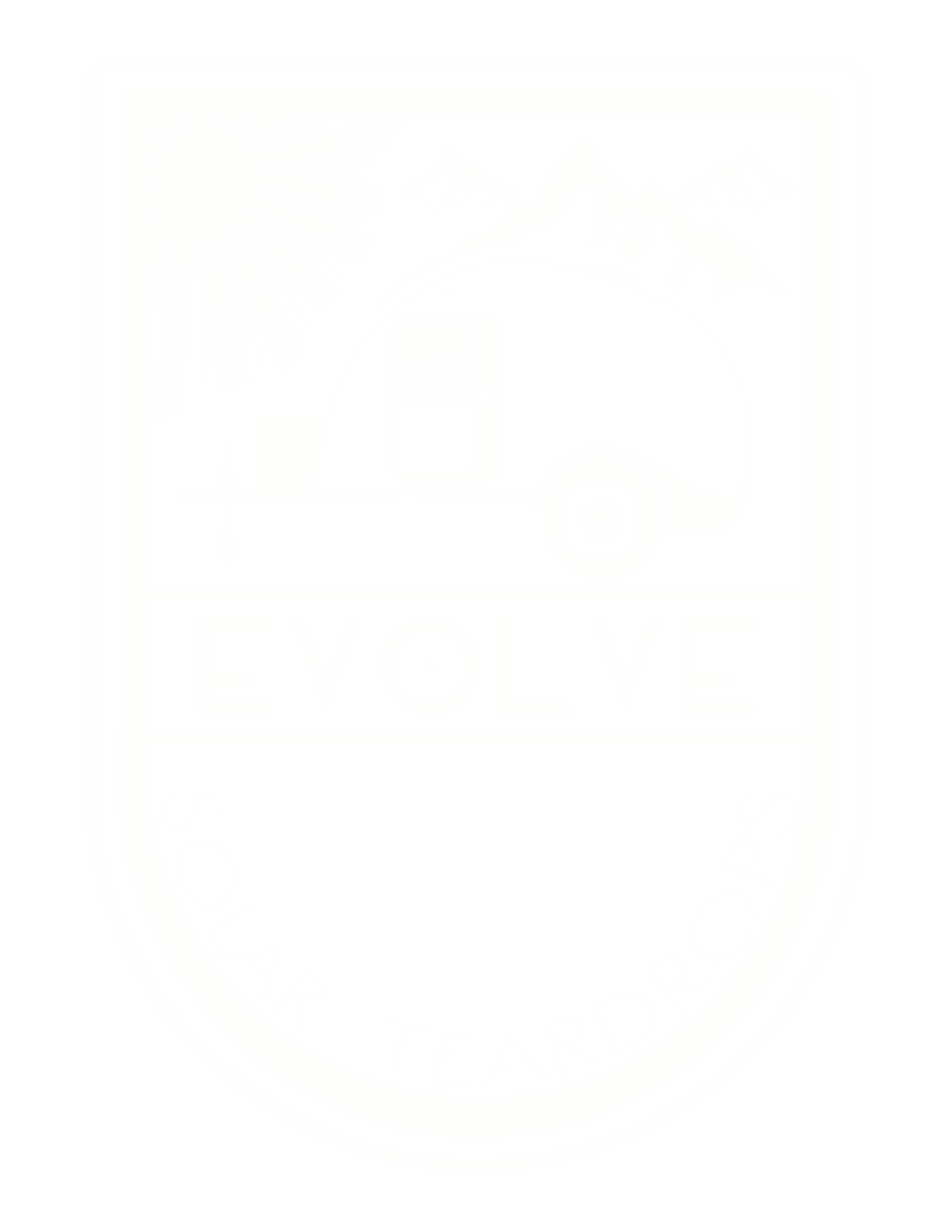 The Evolve Solar Teardrop Trailer Evolve-White-Shield